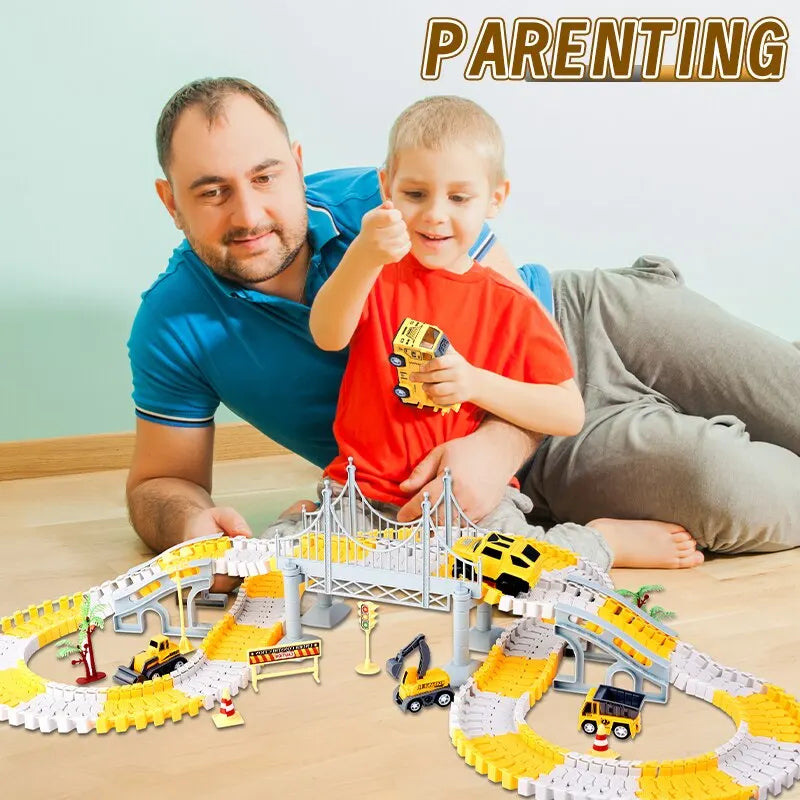Electric Track Car Toy Set for Kids