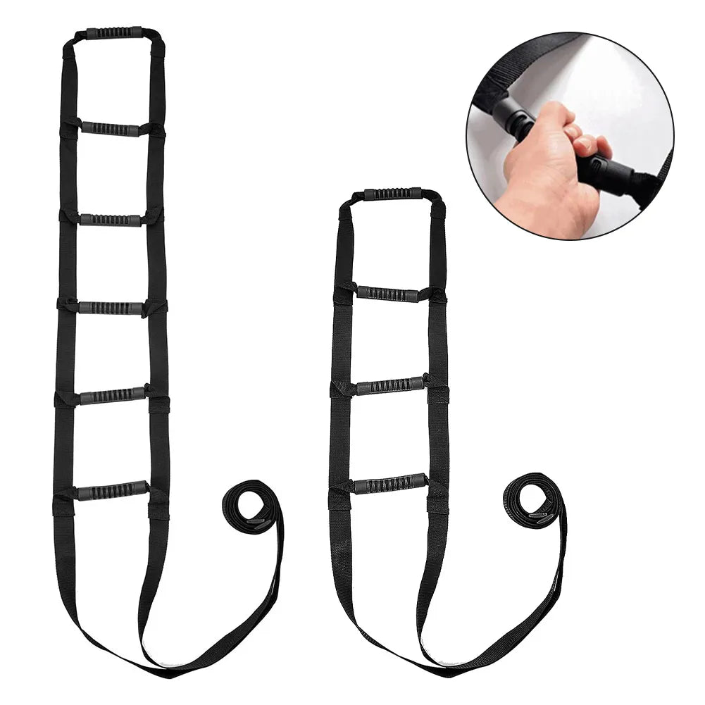 Adjustable Elderly Sit Up Rope Padded Helper Bed Ladder Assist Strap Hand Grip with 3/4/6 Handle...