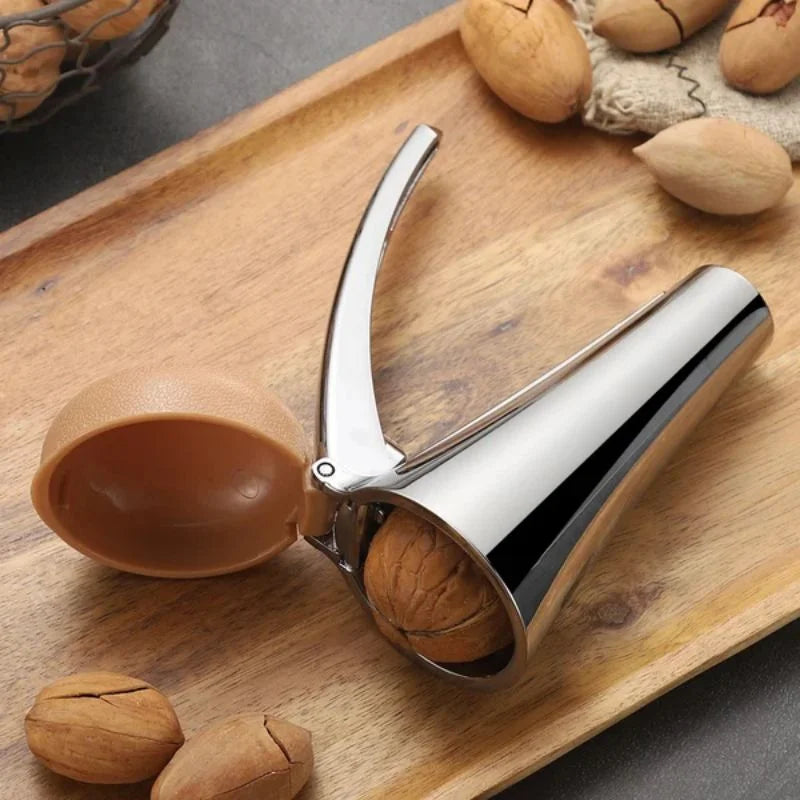 Multifunctional Zinc Alloy Nutcracker with Funnel Design for Walnuts and Nuts
