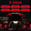6-Piece Reflective Car Warning Sticker Set for Various Models