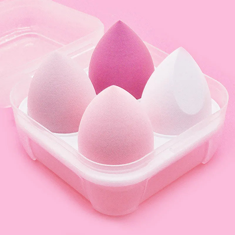 4pcs Versatile Makeup Sponge Powder Puffs: Beauty Essentials