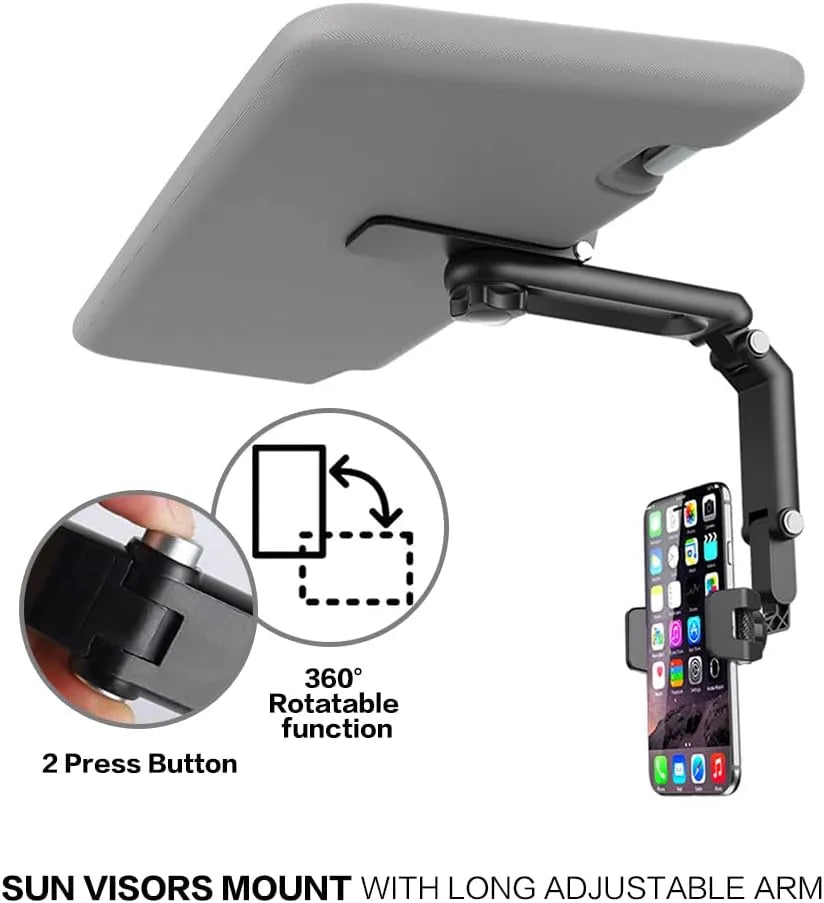 360° Rotating Sun Visor Phone Holder for Car