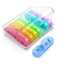 7-Day Pill Organizer - Portable Travel Box with Large Compartments for Medications
