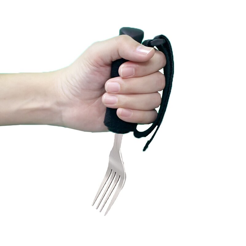 Thickened Disabled Tableware with Anti-Shake Strap - Eating Aid for Stroke Patients