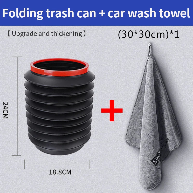 Foldable Car Trash Bin for Interior Storage