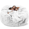 Soft and Warm 180x90cm Fur Bean Bag Bed Cover for Comfortable Living Room Furniture