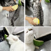 Pet Grooming Combo: Cat Scratcher Massager and Hair Removal Brush