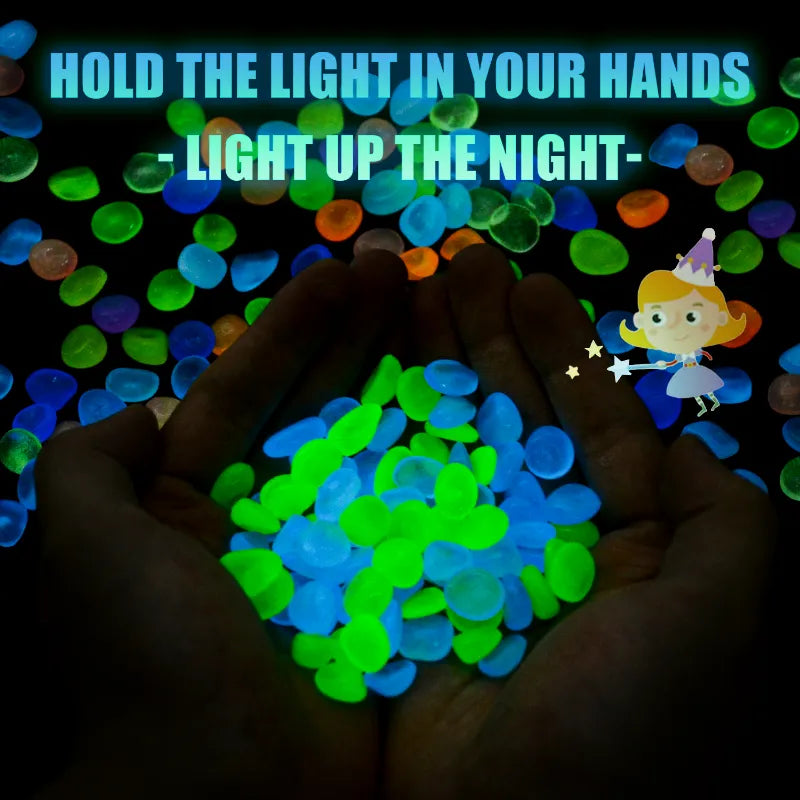 Glow in the Dark Garden Pebbles - Decorate Your Garden and Aquarium