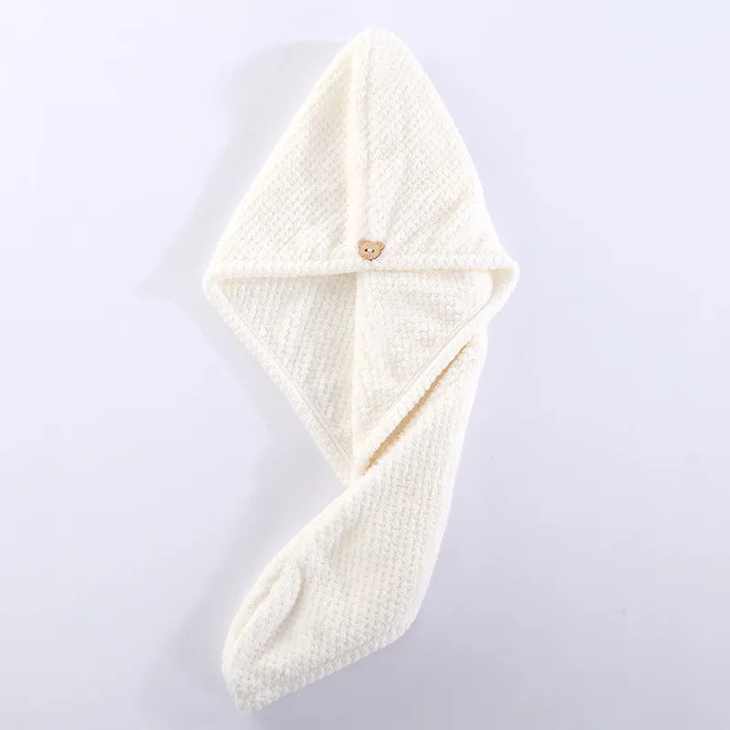Pineapple Coral Fleece Hair Drying Turban - Quick Absorbent, 25x65cm