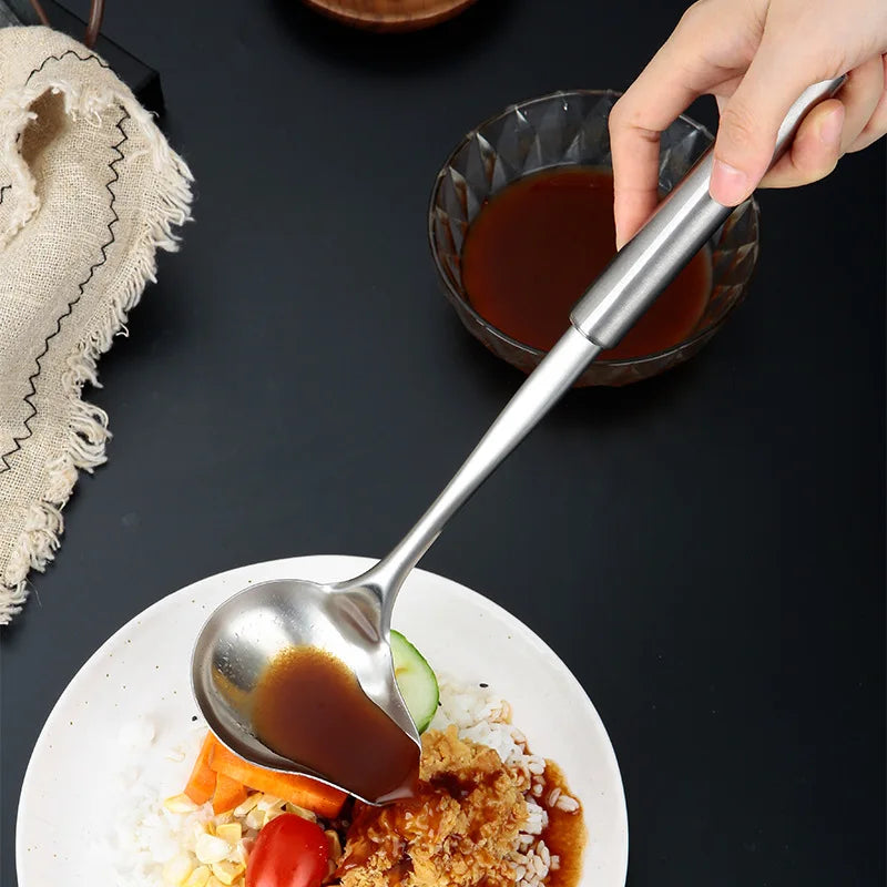 Stainless Steel Duck Mouth Shaped Hot Pot Soup Ladle Spoon