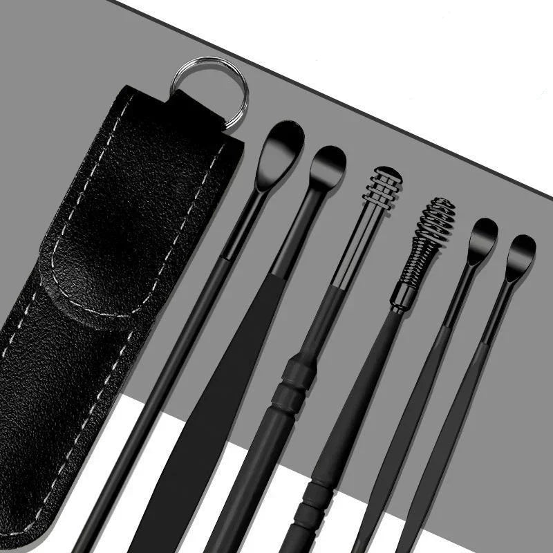 Stainless Steel Earpick Ear Cleaner Spoon Kit for Ear Wax Removal