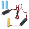4 AAA Dummy Battery Adapter with USB Power Supply Cable