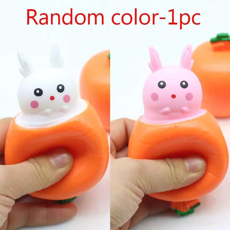 Carrot Rabbit Stress Relief Squeeze Toy for Kids