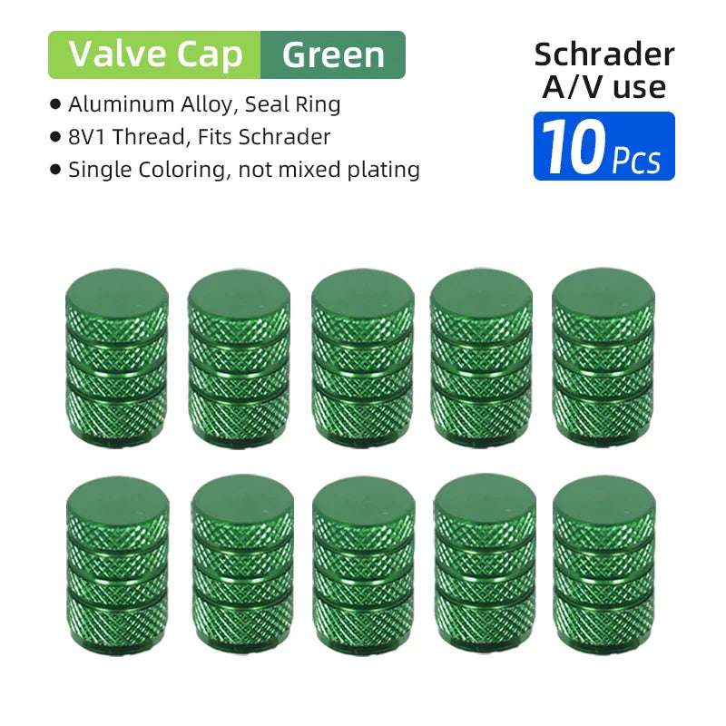 Aluminum Alloy Schrader Valve Dust Cover for Vehicles and Bikes