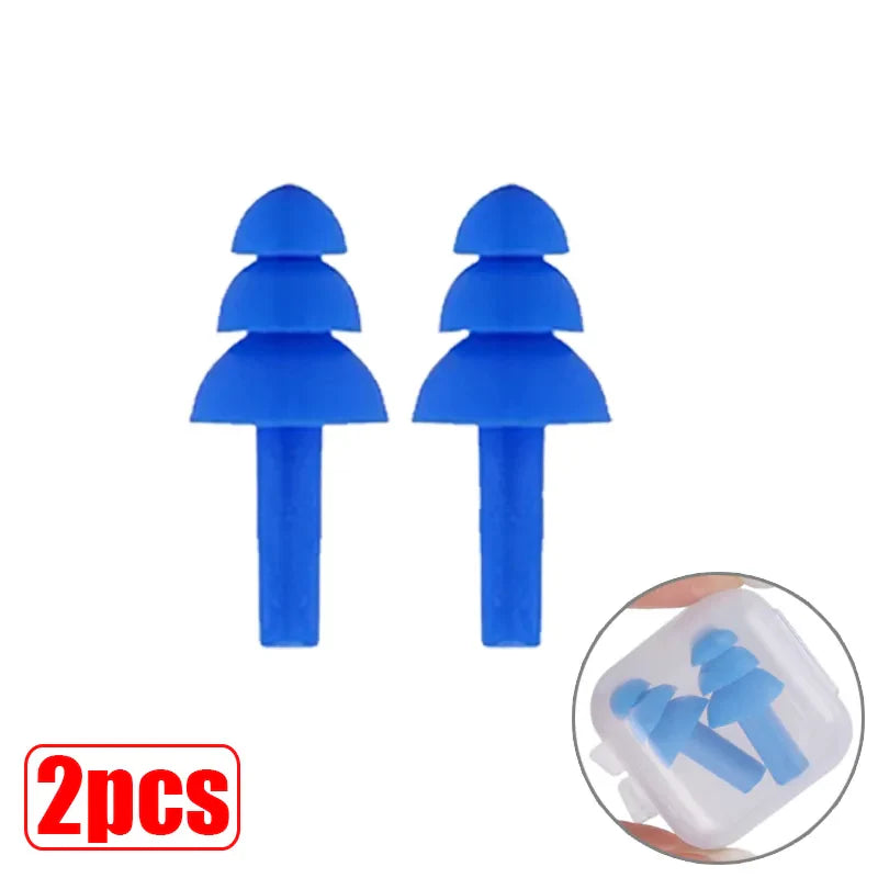 10PCS Reusable Soft Silicone Earplugs for Swimming and Noise Reduction