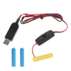 4 AAA Dummy Battery Adapter with USB Power Supply Cable