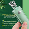 Stainless Steel Earpick Ear Cleaner Spoon Kit for Ear Wax Removal - 6 Pcs No Packaging