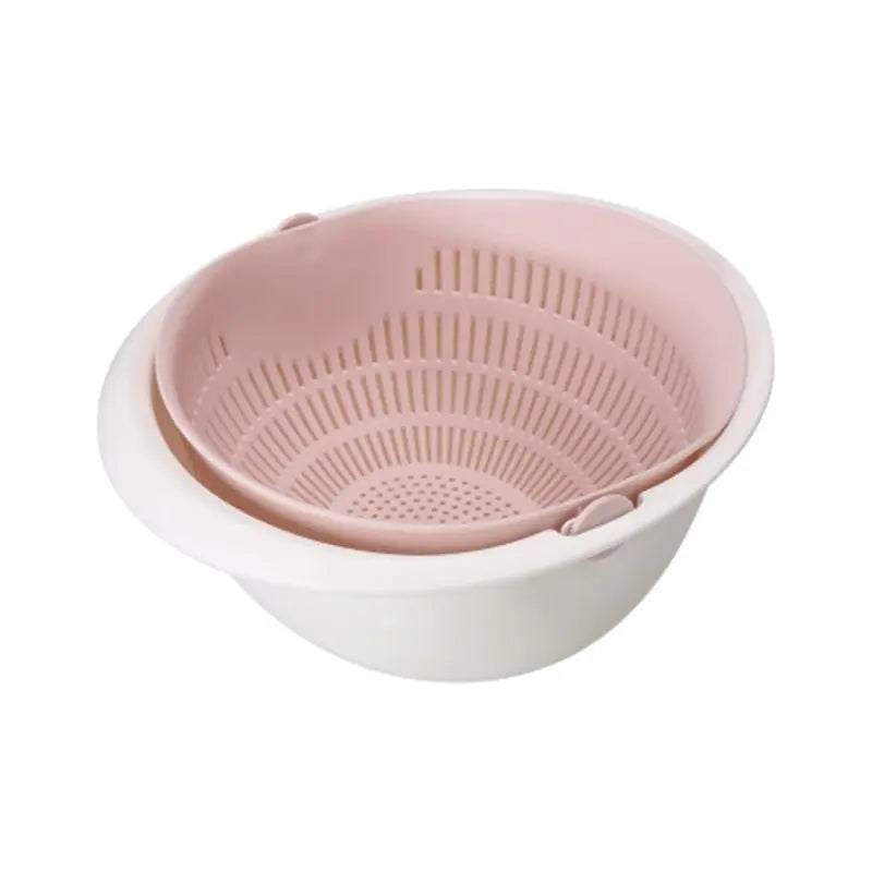 SwivelFresh Duo: Removable Double Layer Fruit and Vegetable Washing Tray