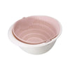 SwivelFresh Duo: Removable Double Layer Fruit and Vegetable Washing Tray