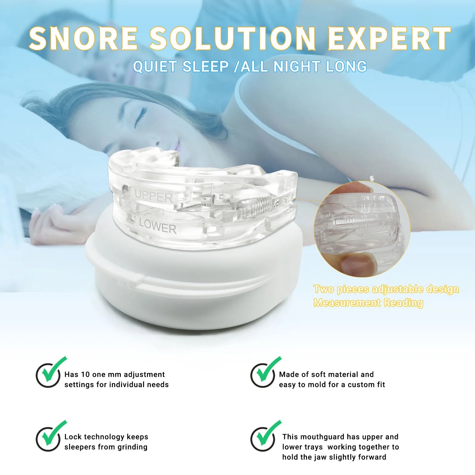 Anti-Snoring Mouth Guard for Better Sleep