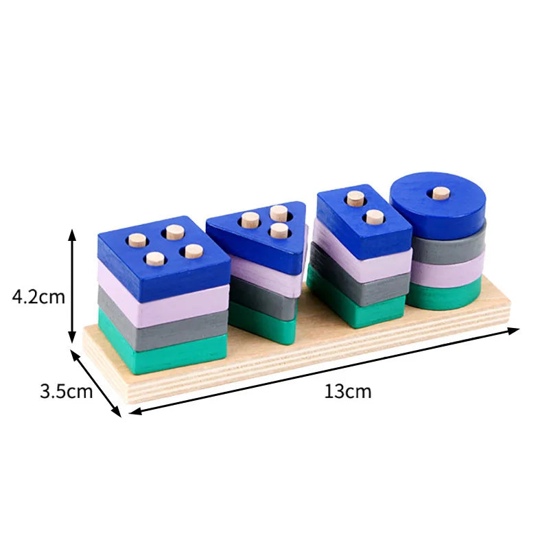 Mini Montessori Wooden Building Blocks