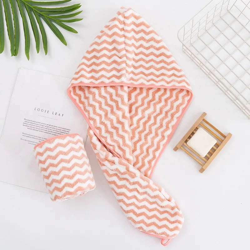 Pineapple Coral Fleece Hair Drying Turban - Quick Absorbent, 25x65cm