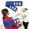 Patient Transfer Sling - Elderly Safety Lifting Aid with Assist Handle - Blue