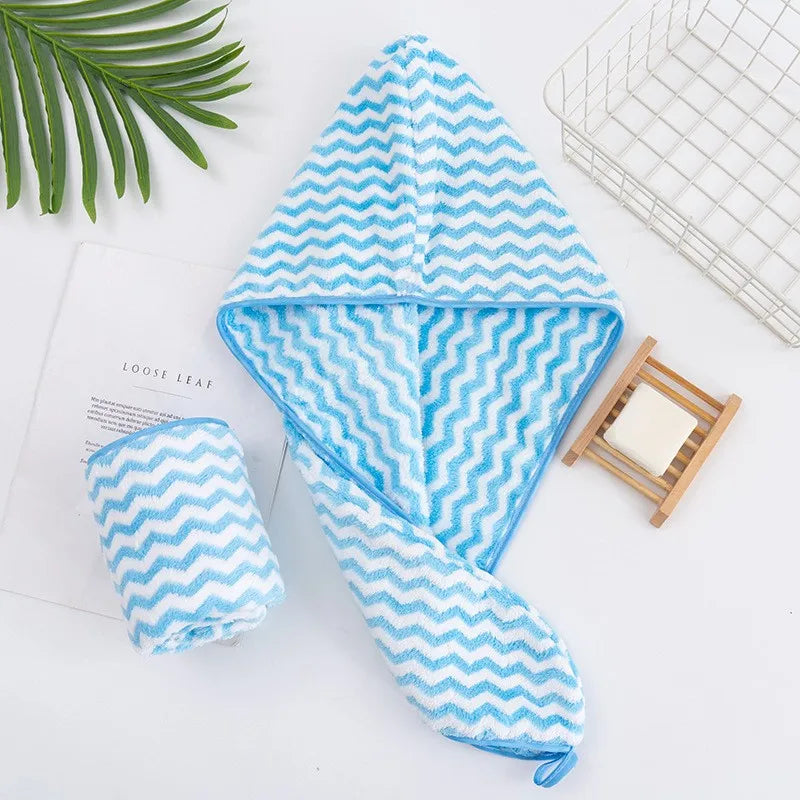 Pineapple Coral Fleece Hair Drying Turban - Quick Absorbent, 25x65cm
