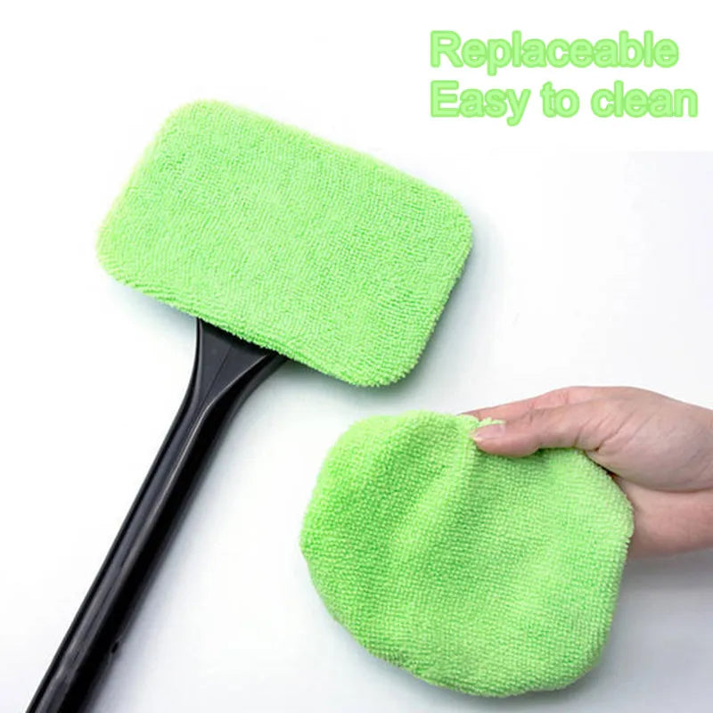 Car Window Cleaner Kit with Long Handle for Interior Glass