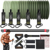 5-Tube Resistance Band Set with Accessories for Full-Body Workout - 150 Lbs Purple Set