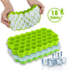 Creative Honeycomb Ice Cube Maker - Reusable Trays Silicone Ice cubes - Green With Lid