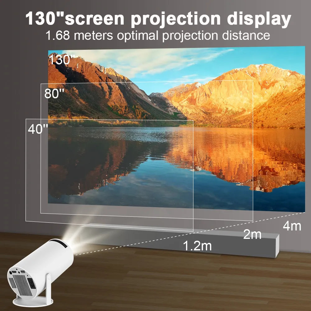 Transpeed 4K Android Projector with Dual Wifi6 and BT5.0