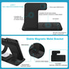 Foldable 4-in-1 Fast Wireless Charger Stand For iPhone 14, 13, 12, 11, 8, Apple Watches & AirPods...