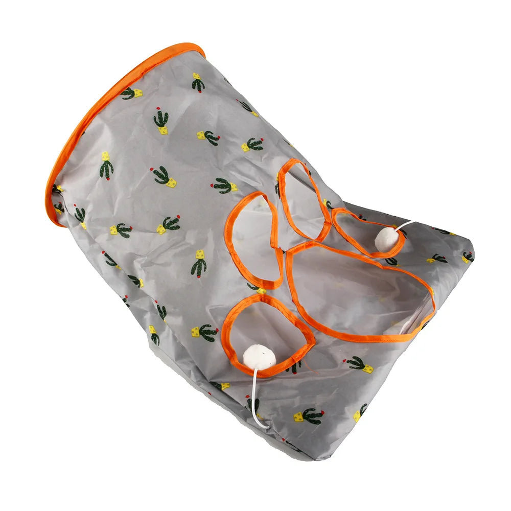 Kitty Tunnel Tube Pet Toy with Peek Hole