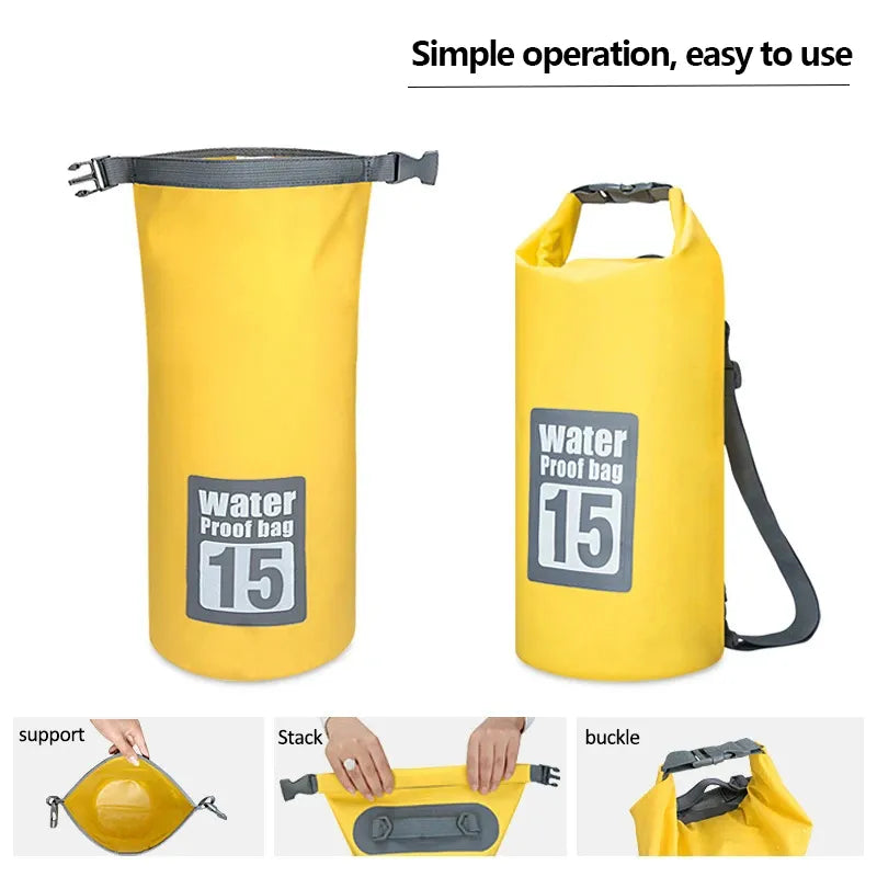 PVC Waterproof Dry Bag for Outdoor Activities (Various Sizes)