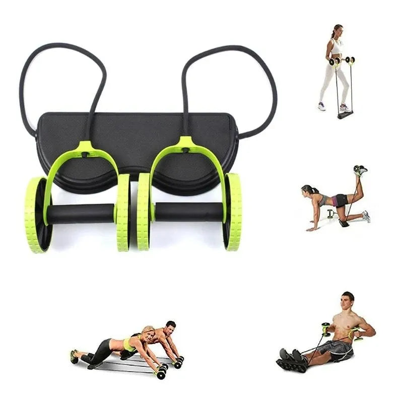 Multifunctional Abdominal Wheel Exercise Set with Resistance Band and Knee Mat - Abdominal wheel