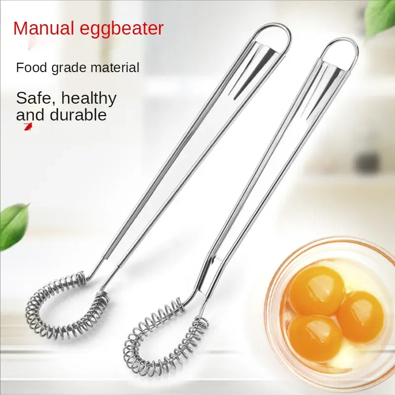 Stainless Steel Magic Hand-Held Spring Whisk - 20cm Mini Kitchen Mixer