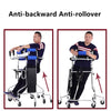 8-Wheel Walker Assist for Rehabilitation and Mobility - Elderly and Stroke Hemiplegia Aid