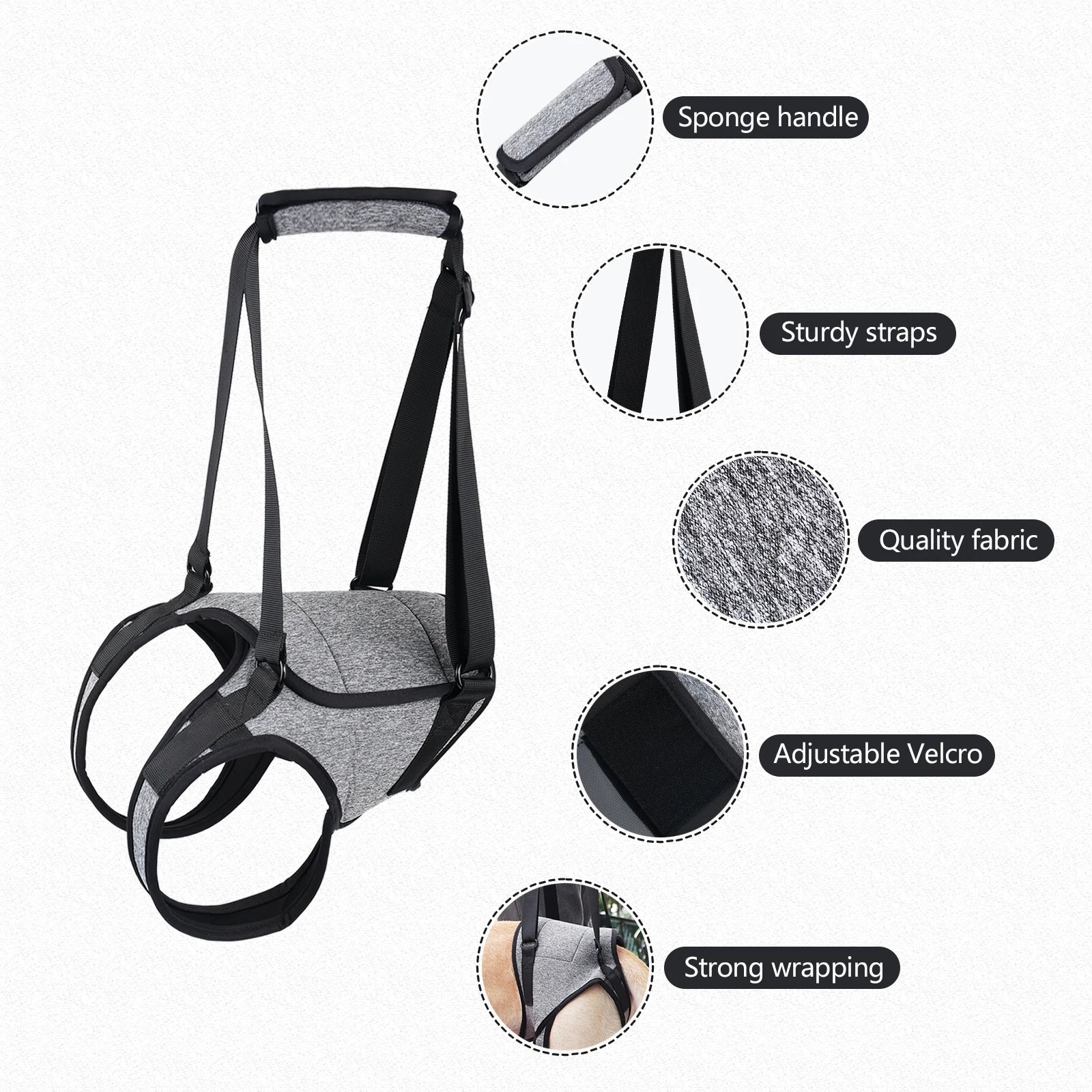 Padded Dog Harness Support Brace for Leg Injury