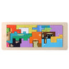 3D Wooden Puzzle Toy for Children - Color and Shape Cognition Brain Game