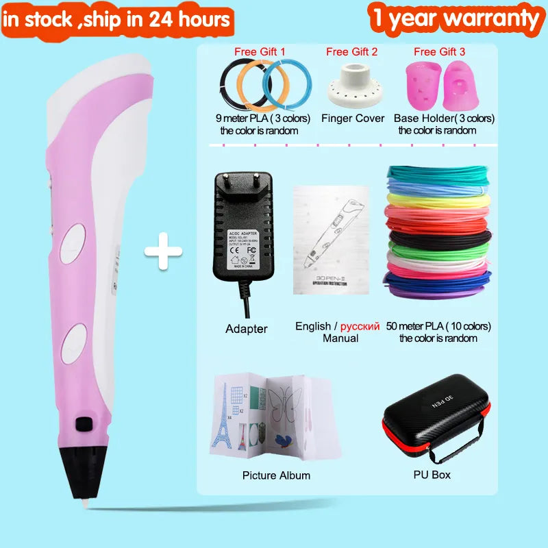 3D Drawing Printing Pen with LCD Screen