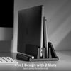 Vaydeer 3-in-1 Vertical Laptop Stand for Space-Saving - Single-Slot Plastic