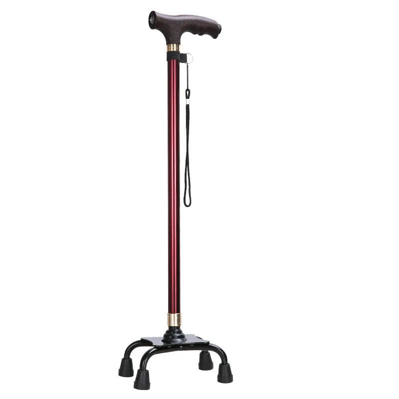 Retractable Aluminium Safety Walking Cane with LED Light for Elderly Men and Women
