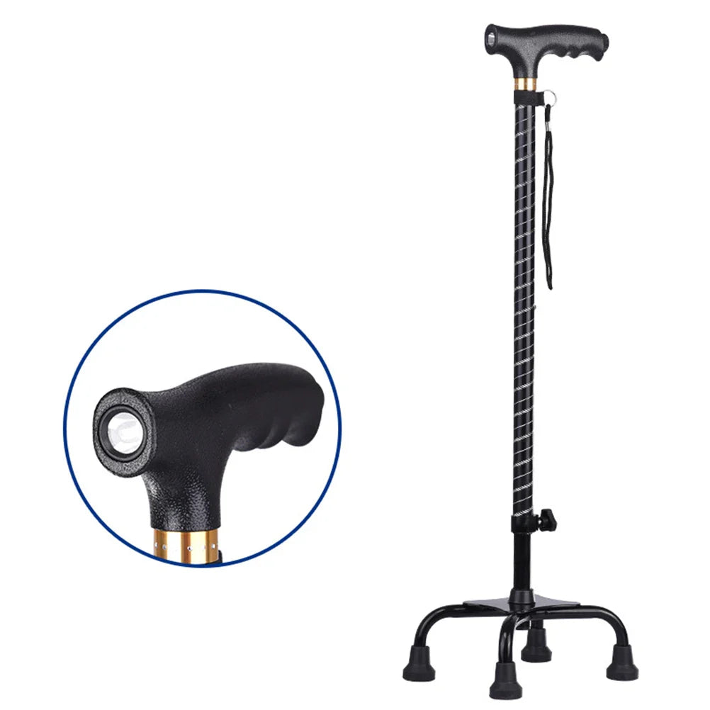 Stretchable Aluminum Alloy Cane with Light for the Elderly