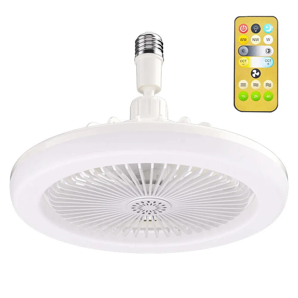 Remote-Controlled LED Ceiling Fan with Light