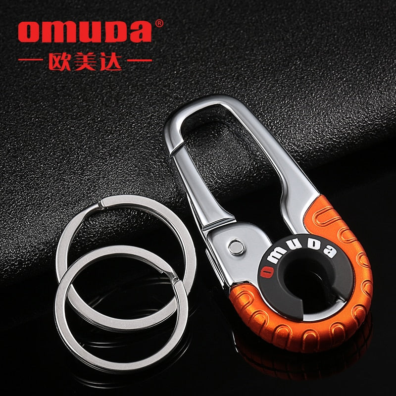OMUDA Stainless Steel Carabiner Keychain - Double Ring Outdoor Key Chain