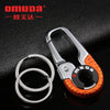 OMUDA Stainless Steel Carabiner Keychain - Double Ring Outdoor Key Chain