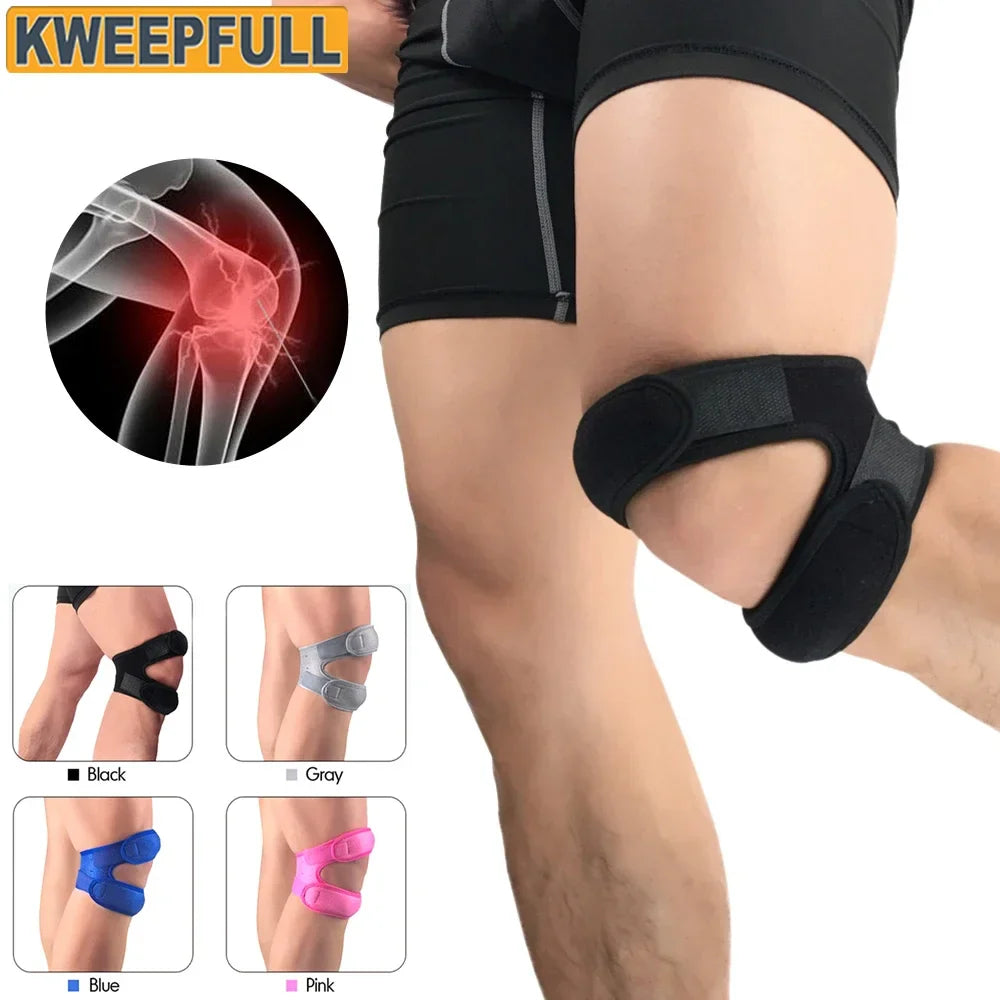 Adjustable Patella Knee Brace for Pain Relief and Support - Gray-1Pcs