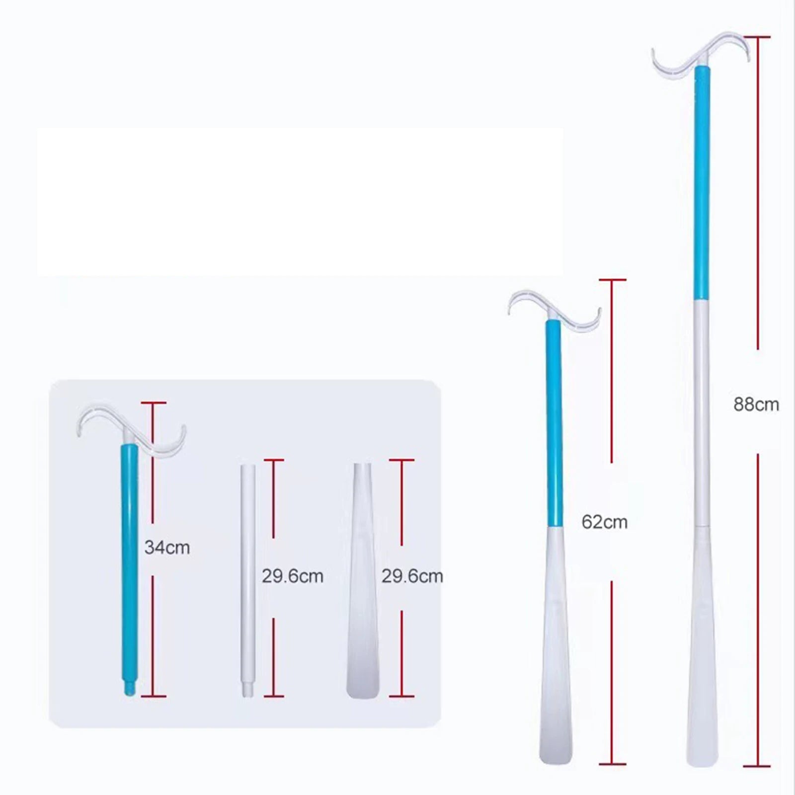 Multifunctional Clothing and Shoe Dressing Aid - with Shoe Horn