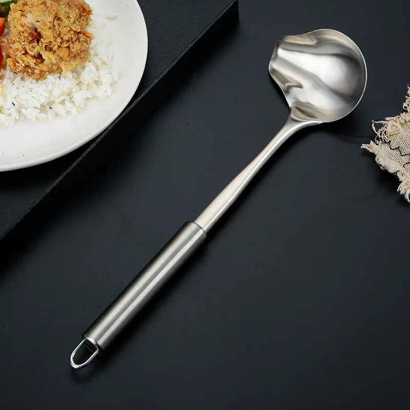 Stainless Steel Duck Mouth Shaped Hot Pot Soup Ladle Spoon